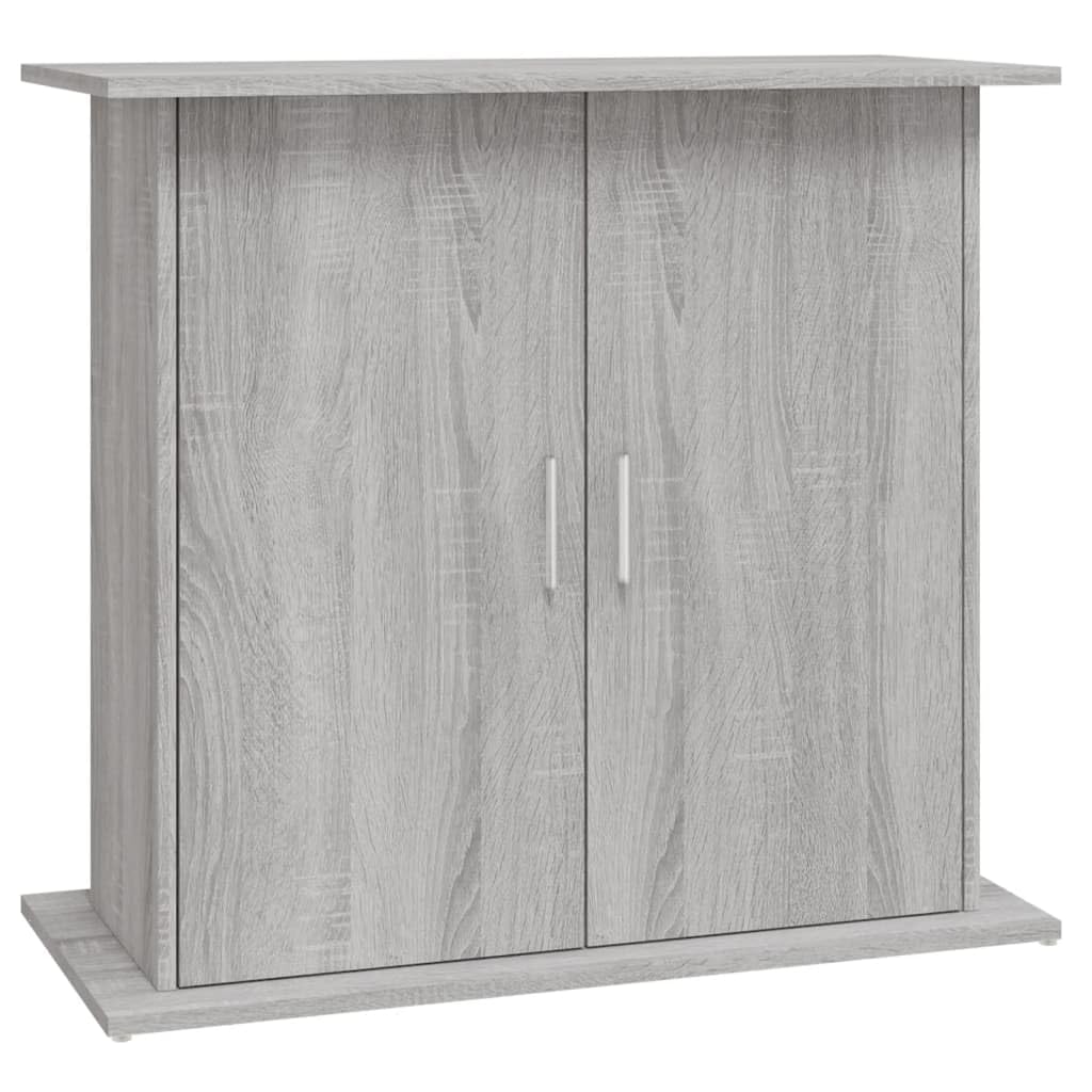 vidaXL Aquarium Stand, Fish Tank Cabinet with Storage, Fish Tank Stand for Home Living Room, Aquarium Cabinet, Grey Sonoma Engineered Wood