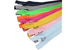 YaHoGa 10PCS 28 Inch (71cm) Separating Zippers for Jackets Heavy Duty Plastic...