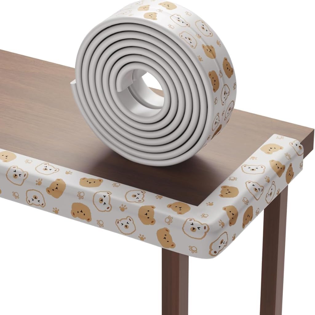 Baby Safety Corner Protector and Edge Guard Foam Strip, | Thick Soft Furniture Edge Protector for Table Desk Bed, Child Anti Collision Bumper Roll with Adhesive 2 Meter (Grey)-image-32