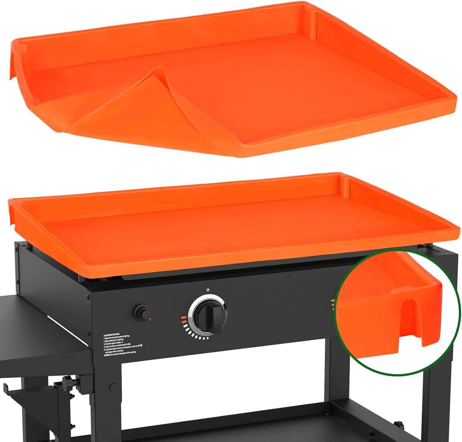 Silicone Griddle Mat,Silicone Griddle Mat Cover, Heavy Duty Food Grade Grill Cover, All Season Cooking Protective Cover, Protect Your Grill from Debris, Dust and Rust