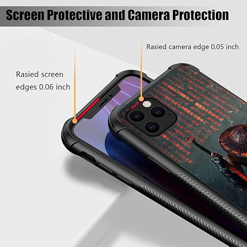 Miniatura 5 de Funda compatible con iPhone 12 Pro Max, funda con patrón Samurai para iPhone 12 Pro Max, funda para niños y hombres, funda antiarañazos a prueba de