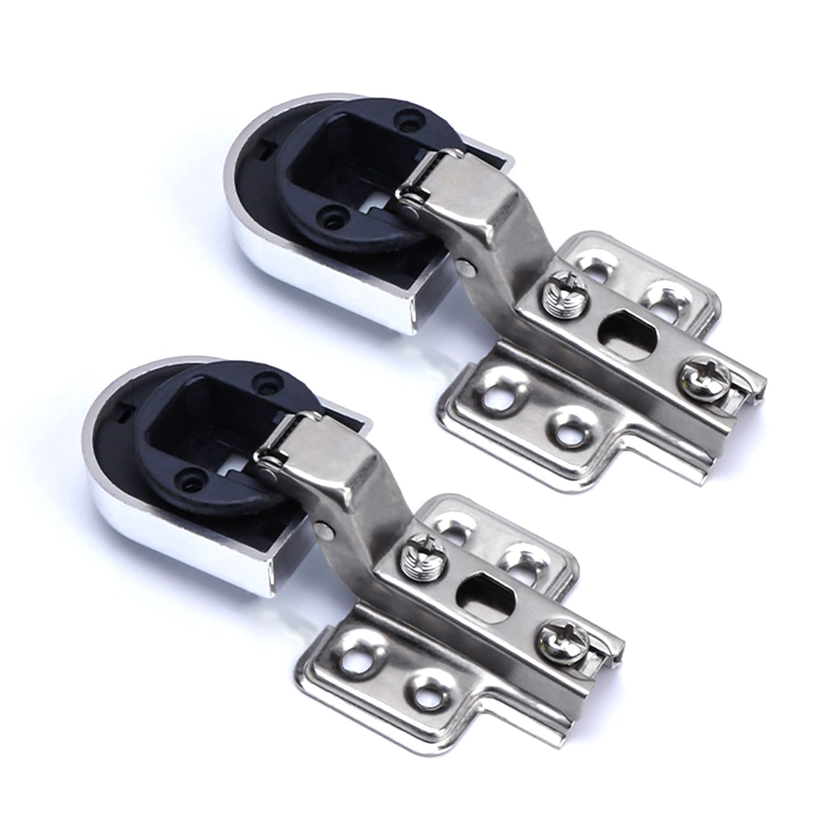Tertioi Oh! 2 Pieces Hydraulic Glass Door Hinges Wine Cabinet Damping Hinges Quiet Closed Wine Cabinet Damping Hinge For Glass Door