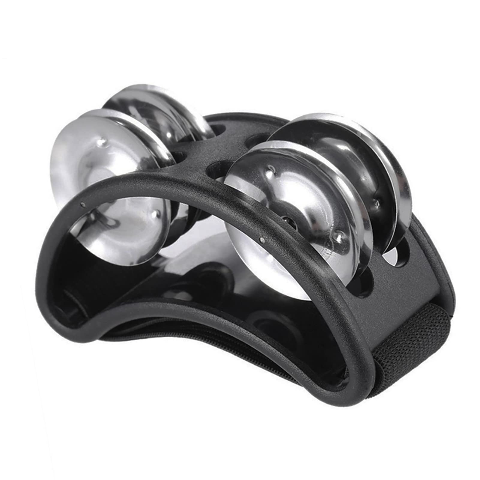 Bexdug Black Foot Shaker Percussion,Foot Percussion Shaker With Stainless Steel Jingle Bells - Foot Percussion Shaker, Guitar Drum Accessory Instrument For Dancing
