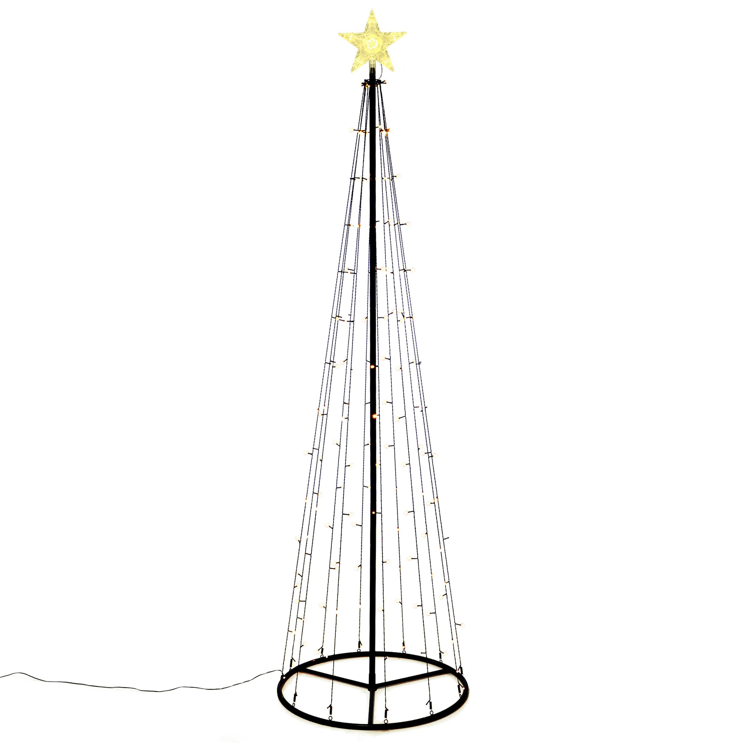 Nipach Lichtpyramide mit Leucht-Stern - 140 LED warm weiß - Trafo