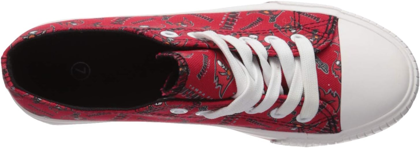 FOCO Tampa Bay Buccaneers NFL Womens Low Top Repeat Print Canvas Shoes - 7 - Image 8