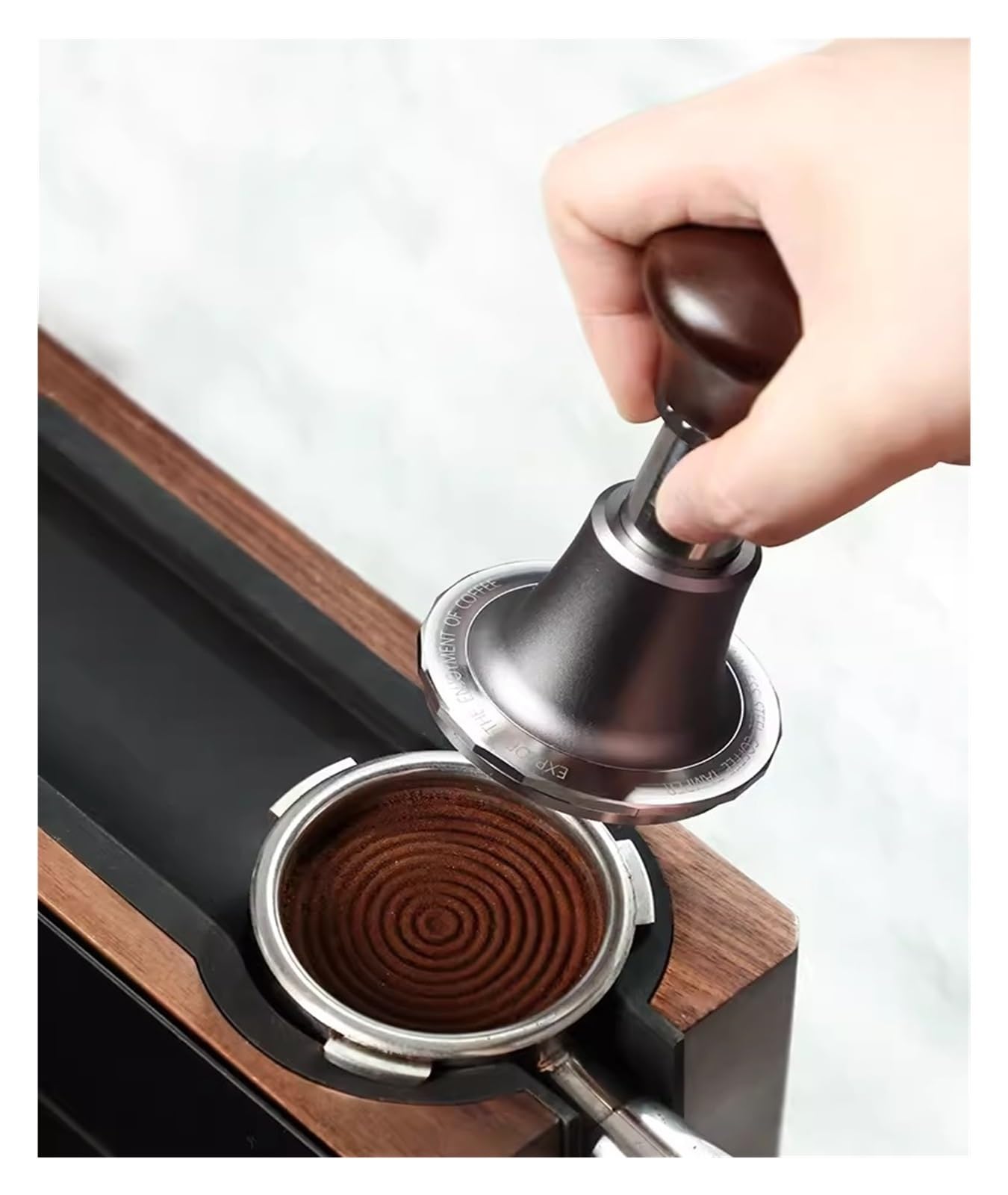 Pressino for Caffè Da 51-58 Mm, Compatibile for Hero Sword, Pressa for Caffè In Polvere Macchina for Caffè Espresso Ritorno Elastico Ritorno Automatico A Forza Costante(51mm screw thread)