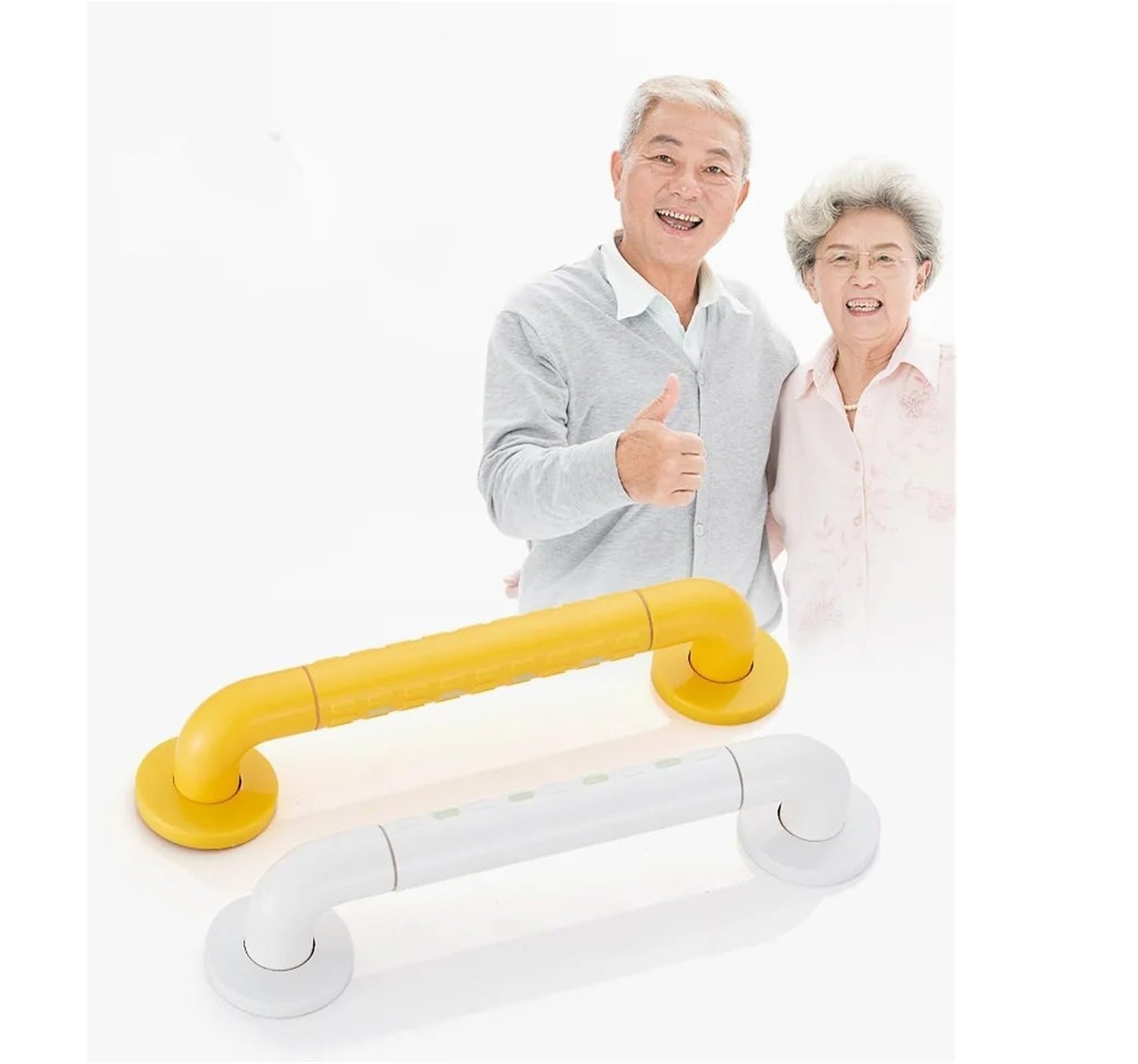 Barras de Apoyo para baños Pasamanos de baño con Agarre de Seguridad para Personas Mayores y discapacitadas, con Soporte anticaídas Que Brilla en la Oscuridad.(30Cm White)