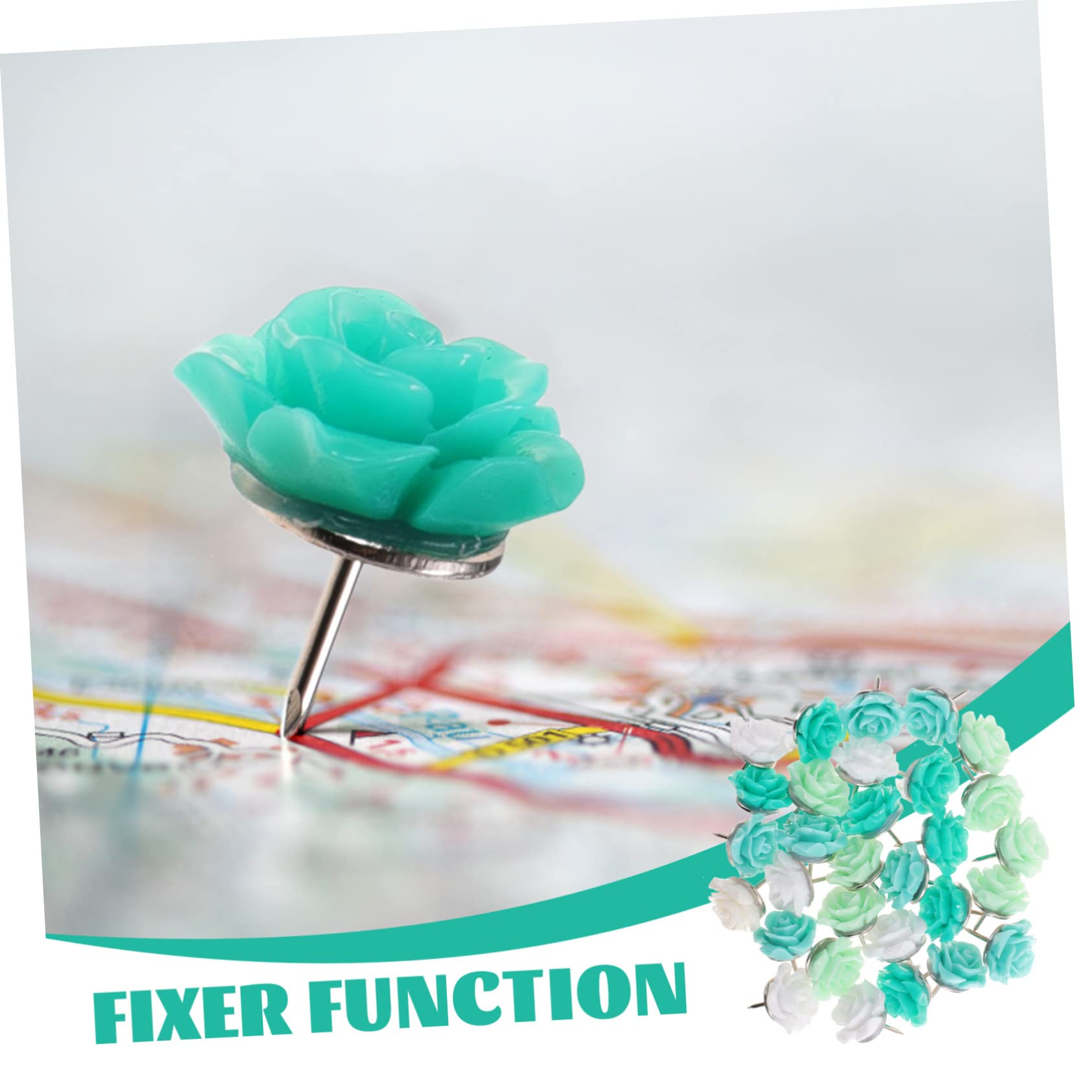 SHINEOFI 120piezas Chinchetas Forma De Flor Push Multifuncionales De Colorida para Tablones De Anuncios y Mapas Suministros De Oficina y Manualidades