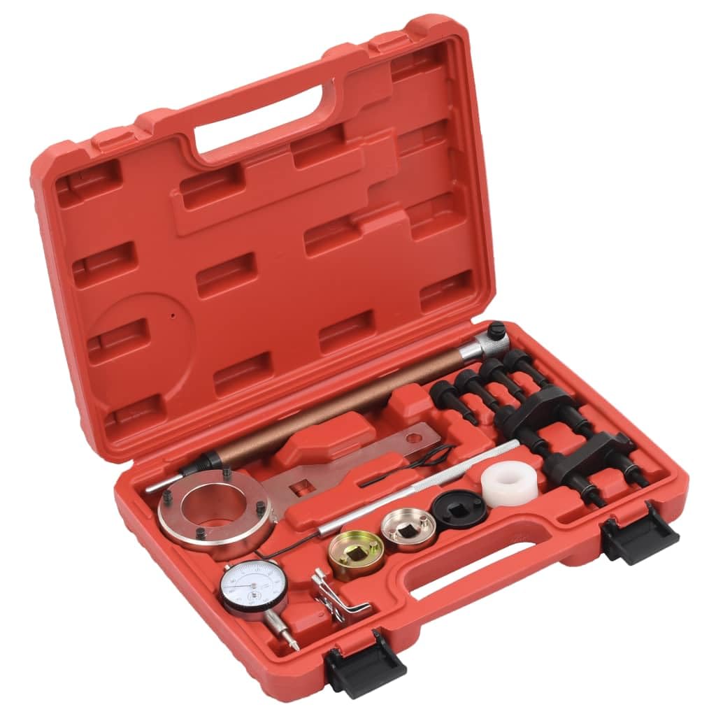 Set di attrezzi per la regolazione del motore da 18 pezzi per VAG 1.8 2.0 TFSI, acciaio al carbonio, valigetta BMC, controllo tempi di controllo, officina, garage, riparazione, manutenzione