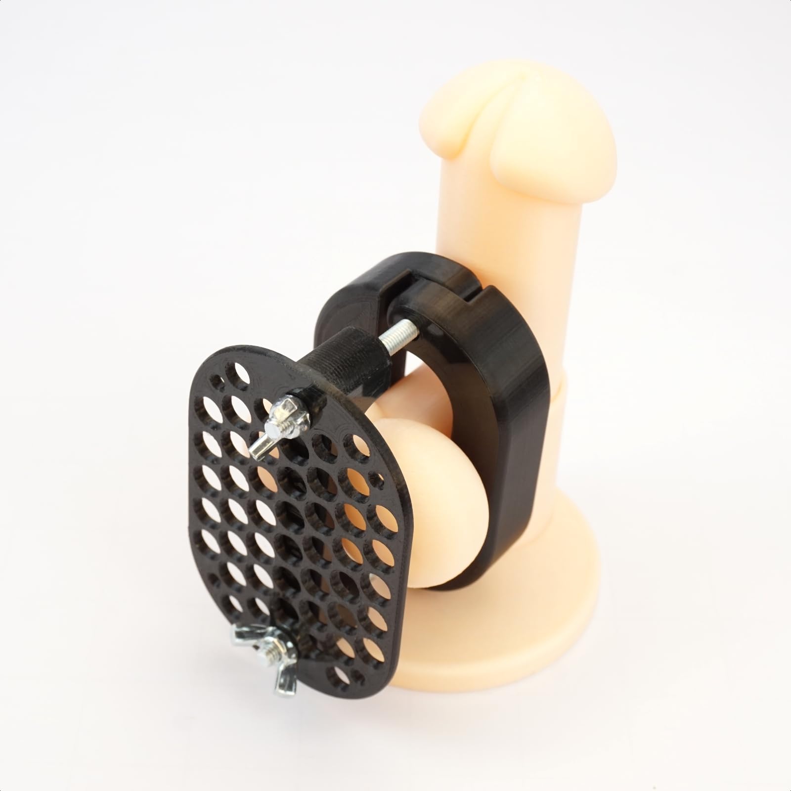 GRIP-MAX-RANGER, pince pour scrotum, set avec anneau de serrage Crusher, harnais, cage d'érection pour testicules et scrotum de Nova Lux, CBT