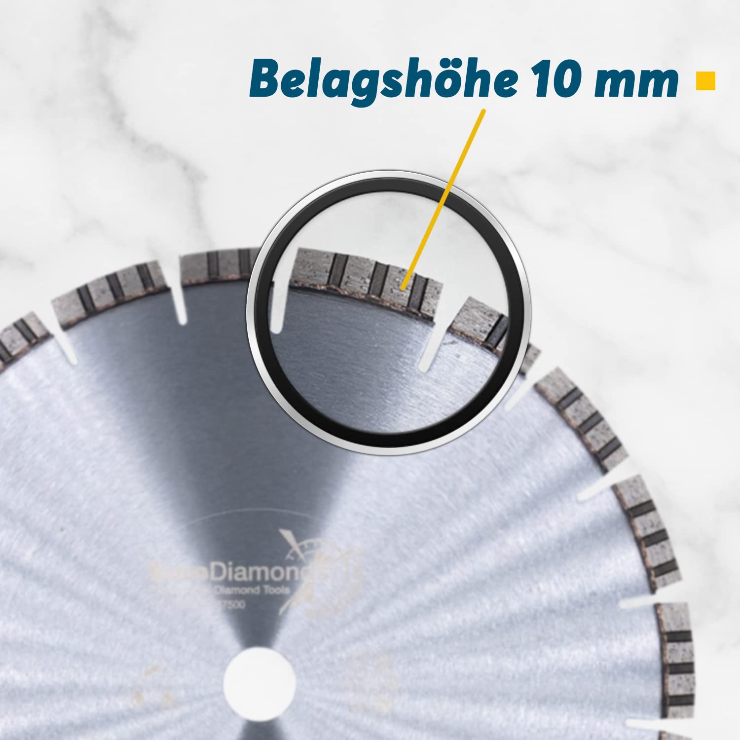 Diamentowa tarcza do cięcia betonu 300 mm x 20,0 mm Laser Universal szczególnie dobrze nadaje się do żelbetonu i betonu, diamentowa tarcza tnąca, bardzo spokojne zachowanie podczas cięcia, długa żywotność