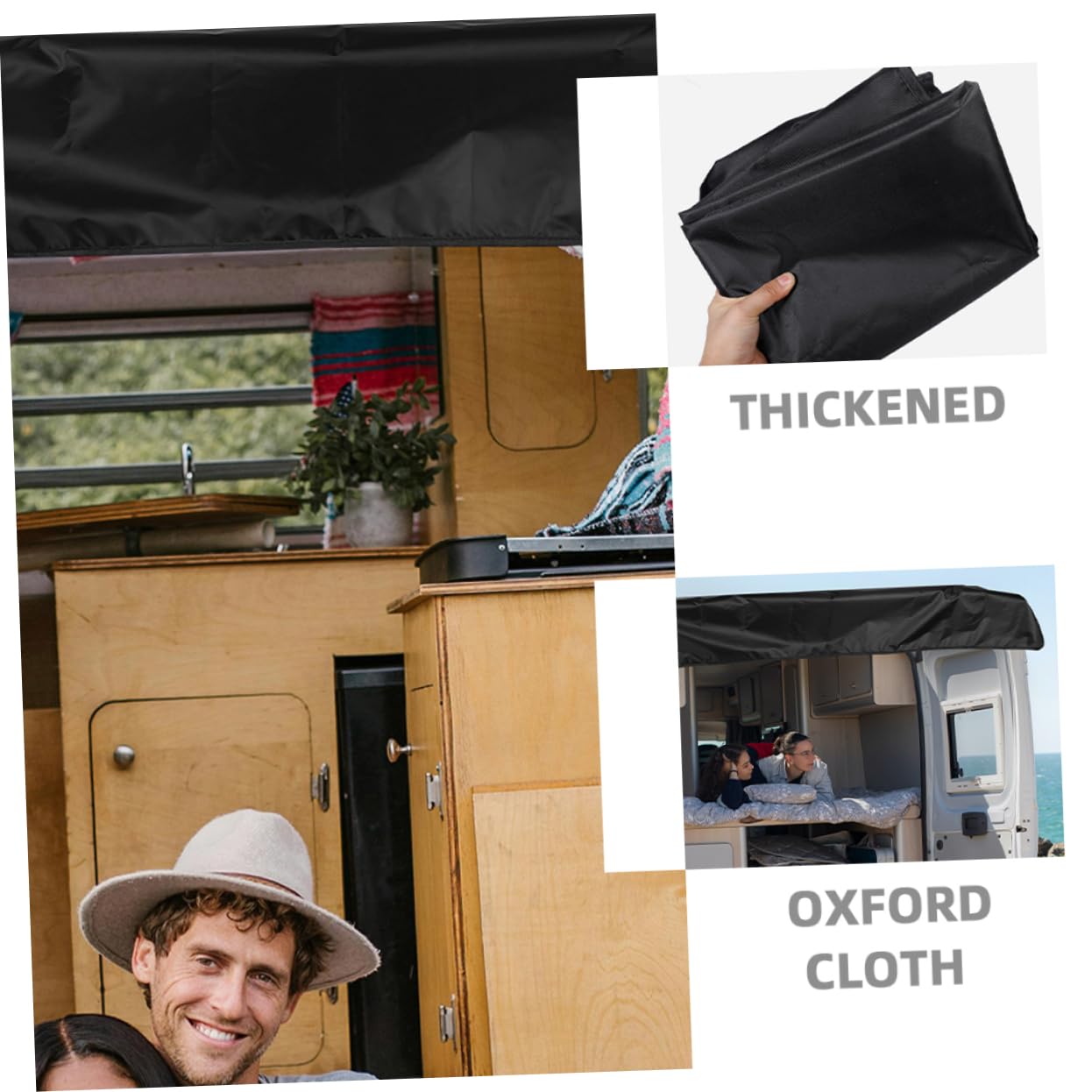 GALPADA Parasole 176x114cm Portellone Posteriore Oxford Camper per Protezione UV Copertura per Vacanze Estive All'aperto e Campeggio