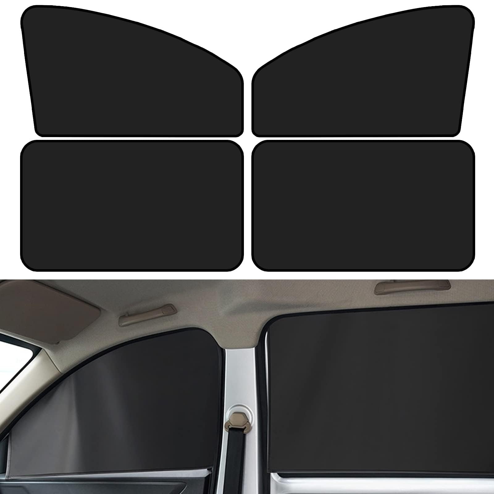 ONEMAJI Magnetic Car Window Sun Shade Suitable for MG Hector Sharp Hybrid 2020-, car sun shade magnetic curtain uv block privacy screen side window shade,4pcs
