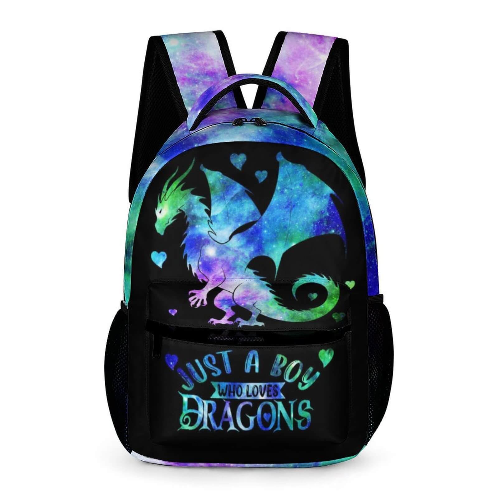 Dragon School Backpack, 16 Inch Cool Dragon Themed Bookbag for Kids Girls Boys, Personality School Backpack for Students Children, Lightweight, Large Capacity