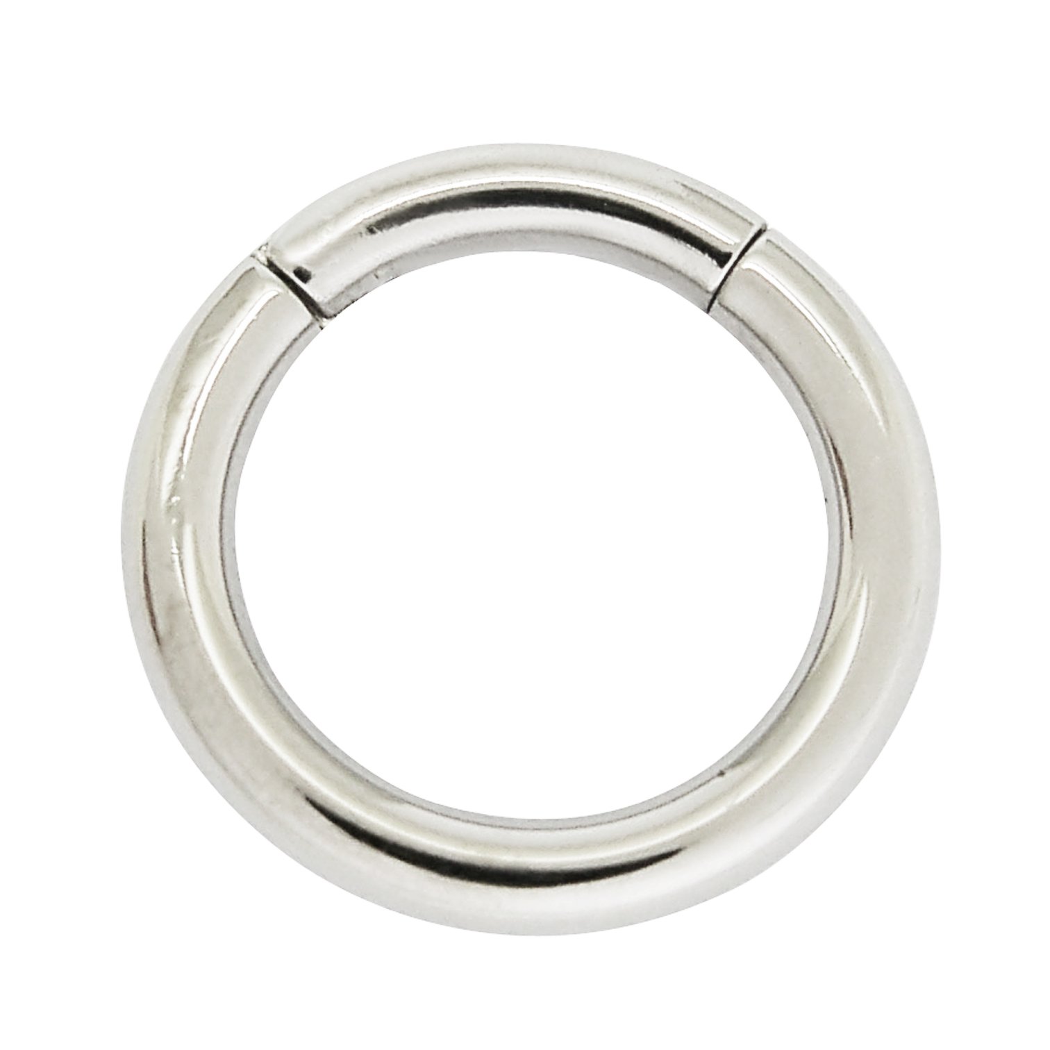 ACESTEELA Pair of 316L Surgical Steel Septum clicker hinged Hoop Earrings 2.0mm x 10mm