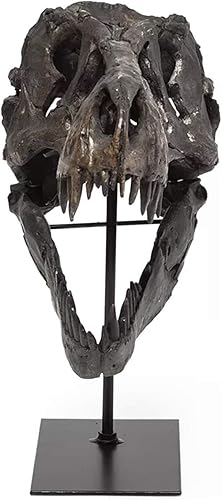 Miniatura 4 de Estatua de dinosaurio gótica para decoración del hogar, esculturas de calavera de resina para sala de estar, oficina, gabinete de TV, gabinete de