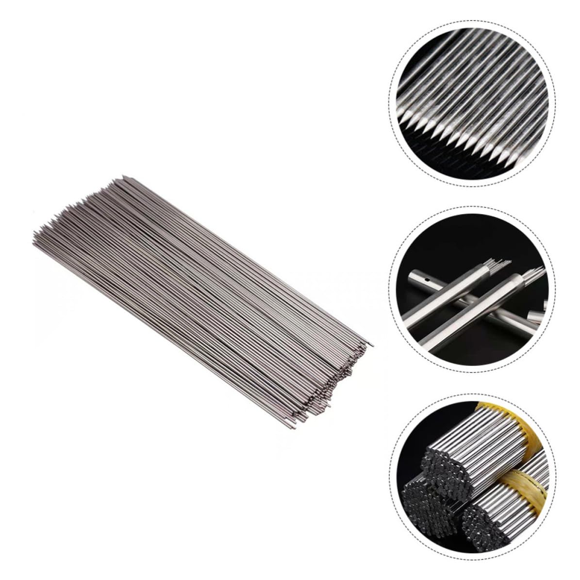 CRAFTHROU 100 Pezzi Spiedini Bbq in Metallo Inossidabile Riutilizzabili Spiedini Rotondi Spessi Lunghi per Barbecue Esterno Resistenza Alta Temperatura e Corrosione per Picnic e Campeggio