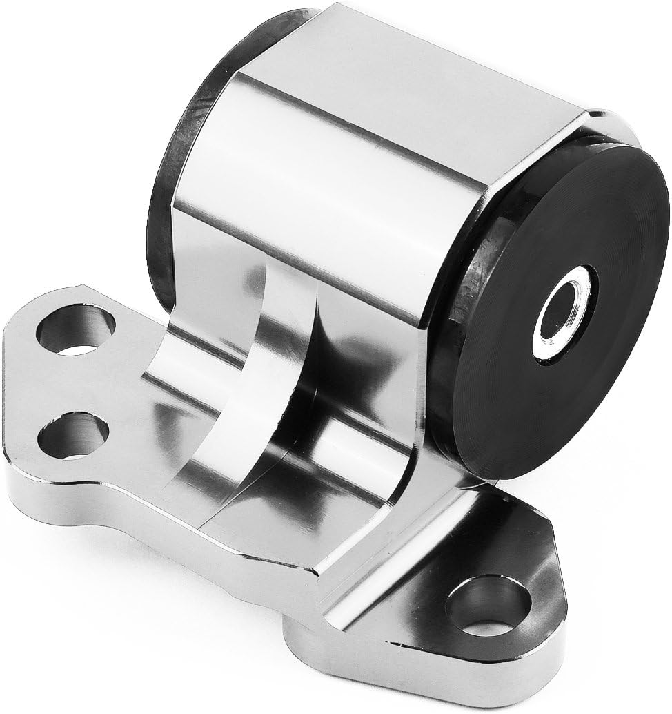 Auto Dynasty Compatible with Acura Integra / Honda Civic B & D Series MT 3pcs Billet Aluminum 2-Bolt Engine Mount Kit (Silver)