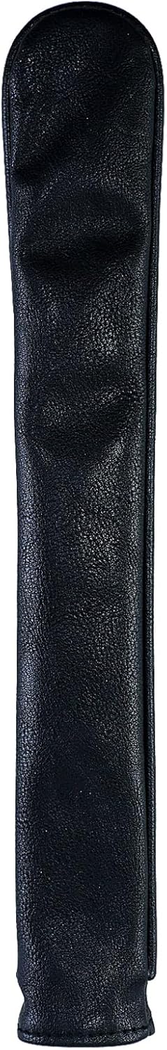 Golf Club Covers – Blackout Leather Driver Headcover, Fairway Wood, 3 Wood, Hybrid, Fits Mallet Blade Putter Head Covers Alignment Stick Cover