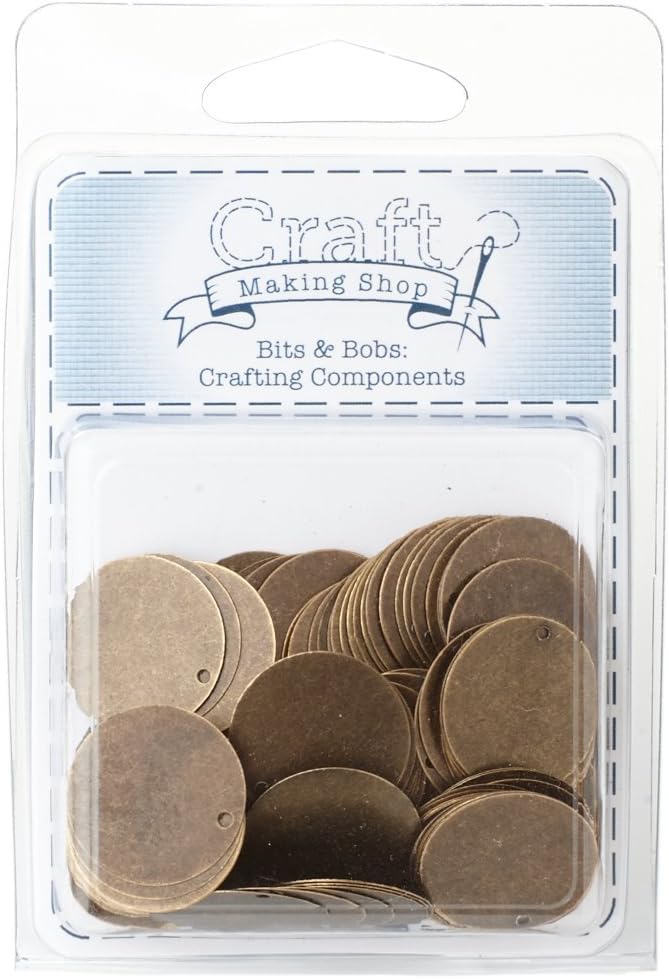 200 Antique Bronze Tone 13/16 Inch Metal Blanks Round Metal Stamping Blank and Charms 20mm Diameter - Iron Based Metal Alloy
