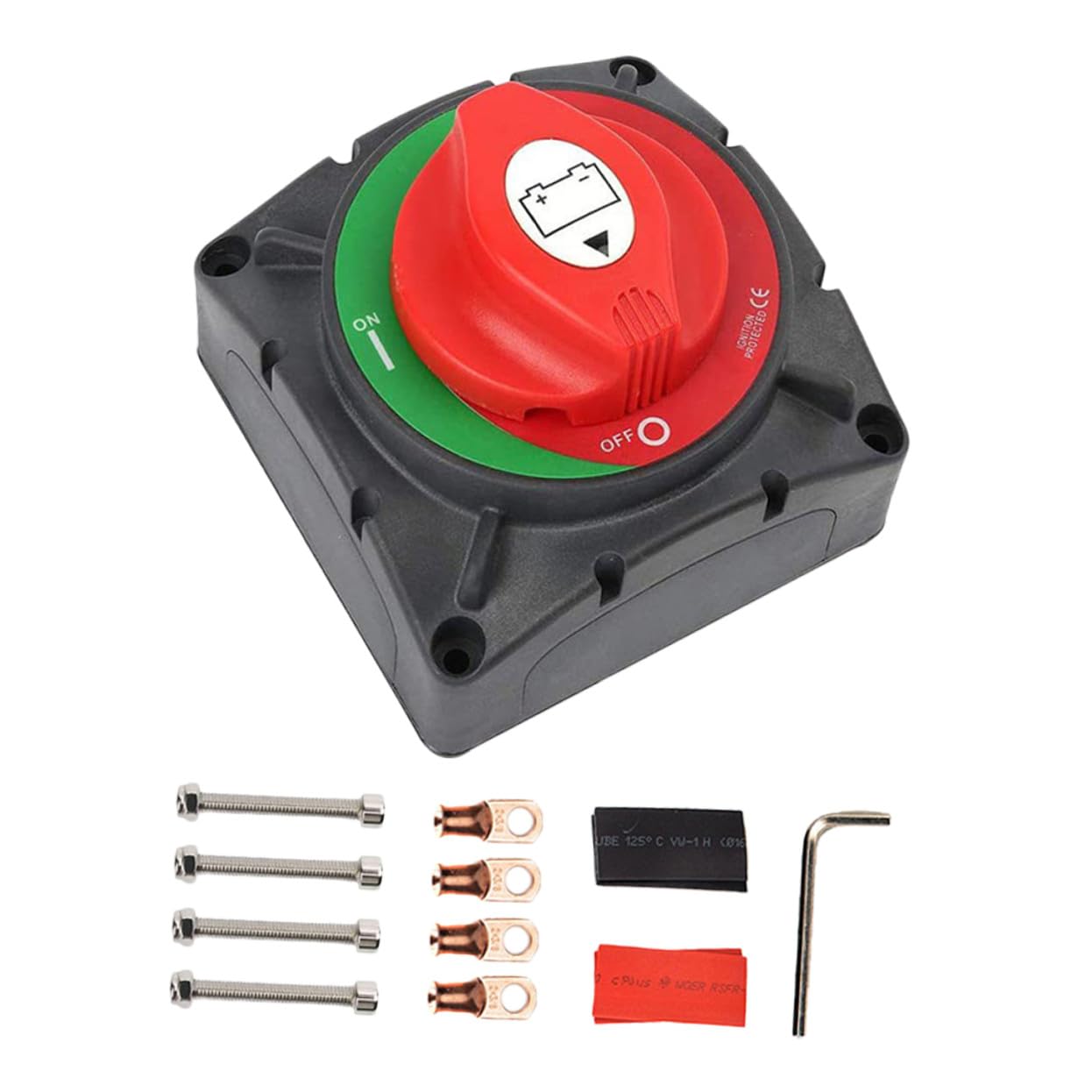 Interrupteur de Coupure de Batterie 600a en Plastique et Laiton pour Voiture et Caravanes, Facile à Utiliser, Isolateur Principal pour Coupure Rv et Accessoires Batterie