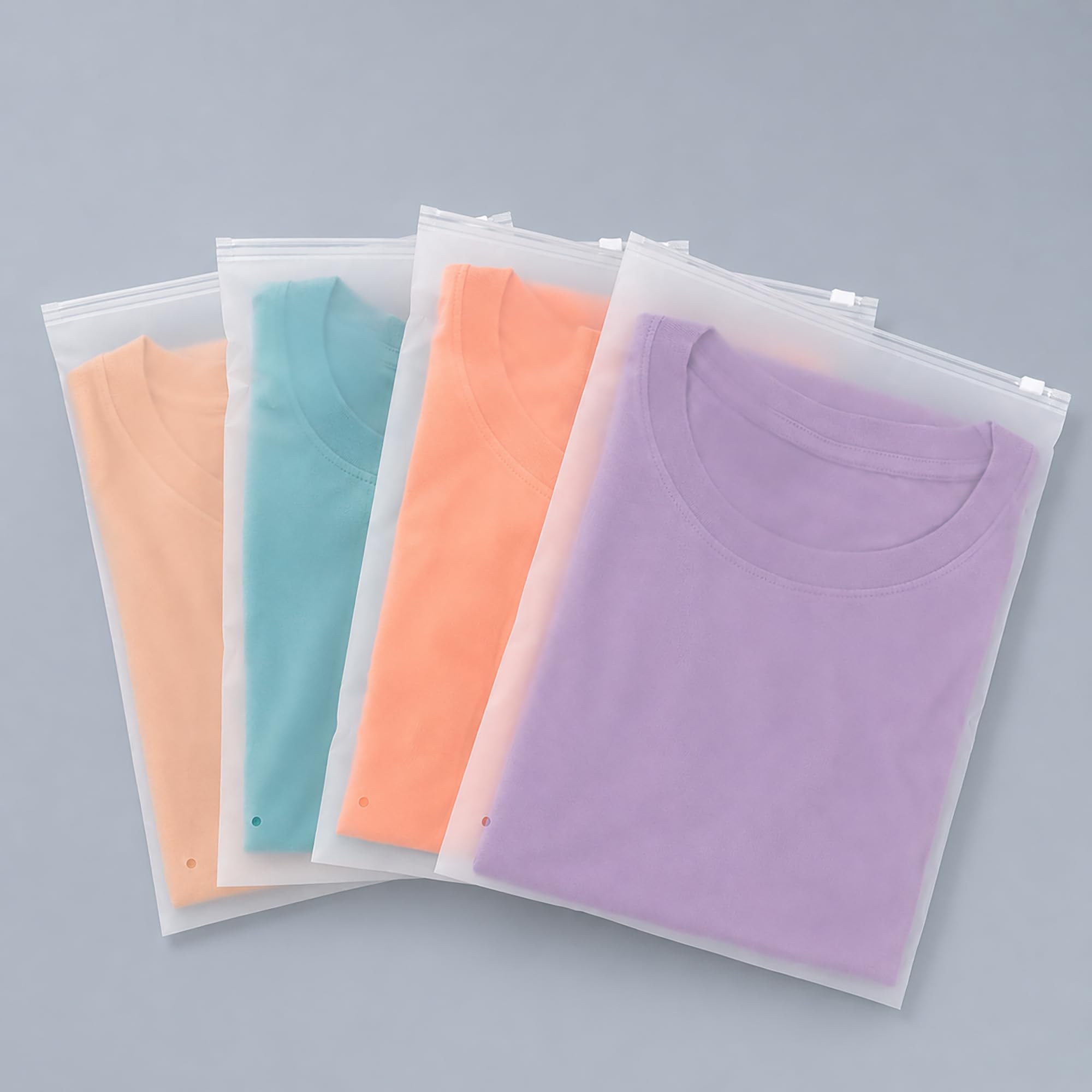 JinRuiKJ Confezione da 100 sacchetti per imballaggio vestiti per spedizione, 30,5 x 35,5 cm, con cerniera satinata, per riporre vestiti o piccole imprese, sacchetti in plastica spessa 3 mm con fori di