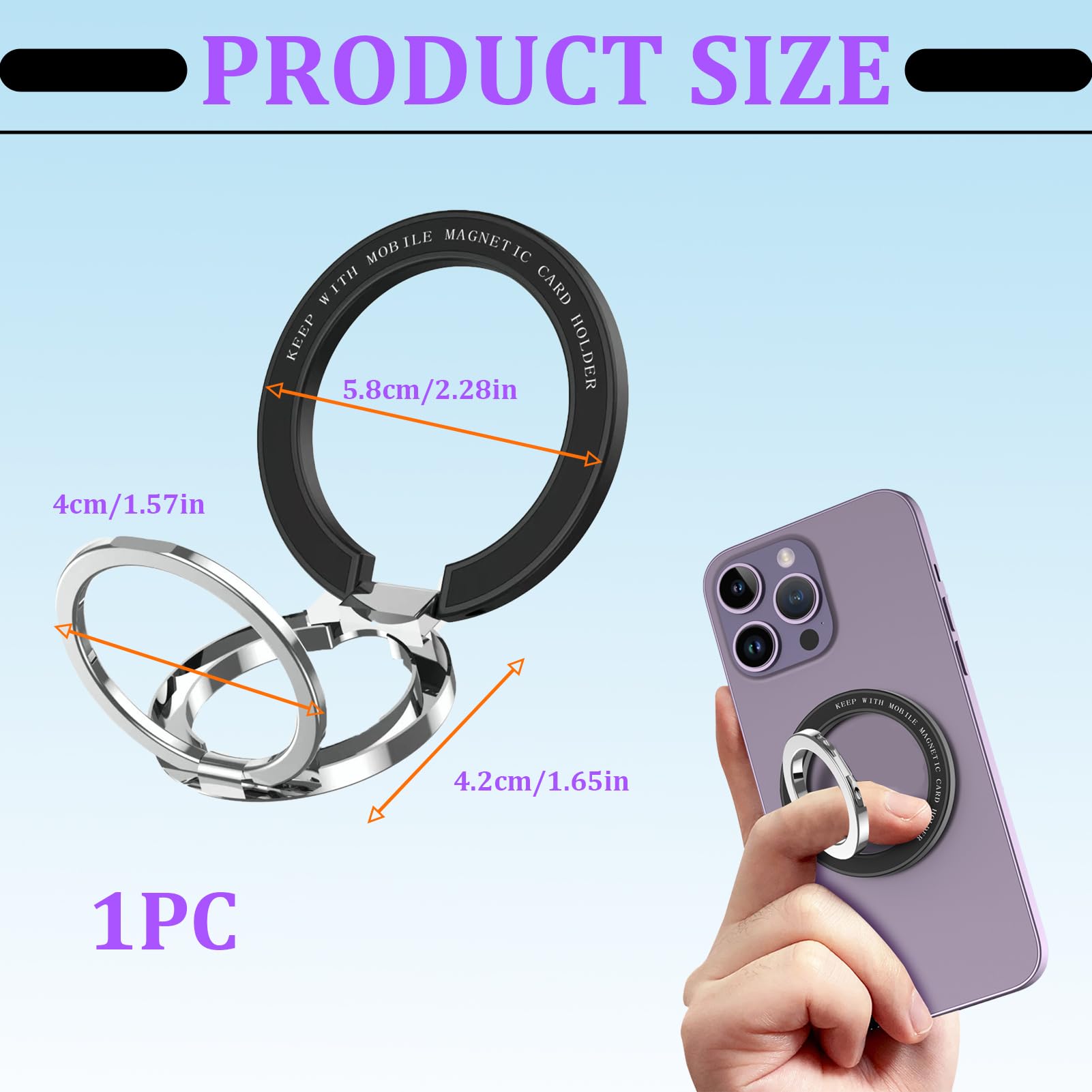 WONLIVE Adesivo Universale Ad Anello In Etallo Per Agnete Ad Anello - Foto 11