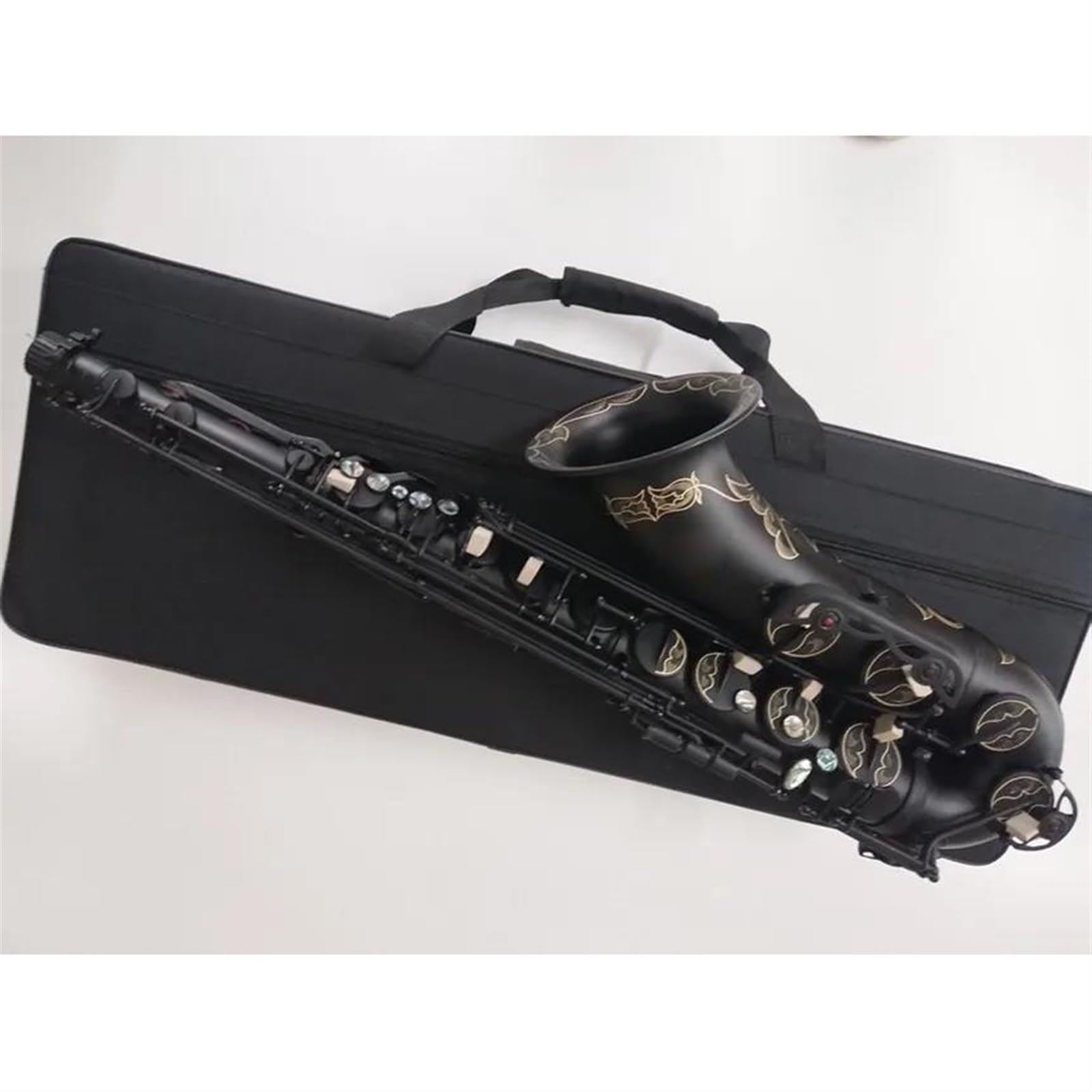 sassofono Sassofono Tenore Nero Strumento Musicale Professionale Che Suona Il Sax Tenore Con Custodia (Color : Tenor saxophone)