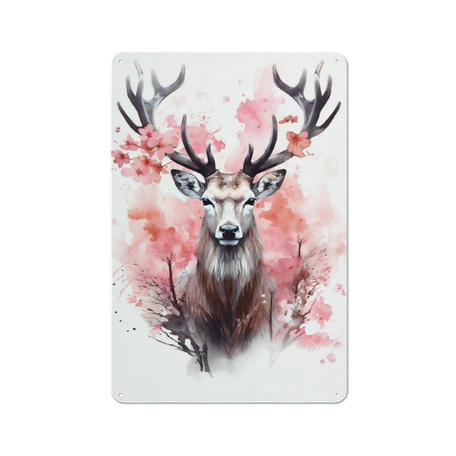 Junmoney Deer Garden Style Tin Sign 30X20cm Featuring Shed Wall Decor For Patio Bar, Workshop, Shed Or Kitchen