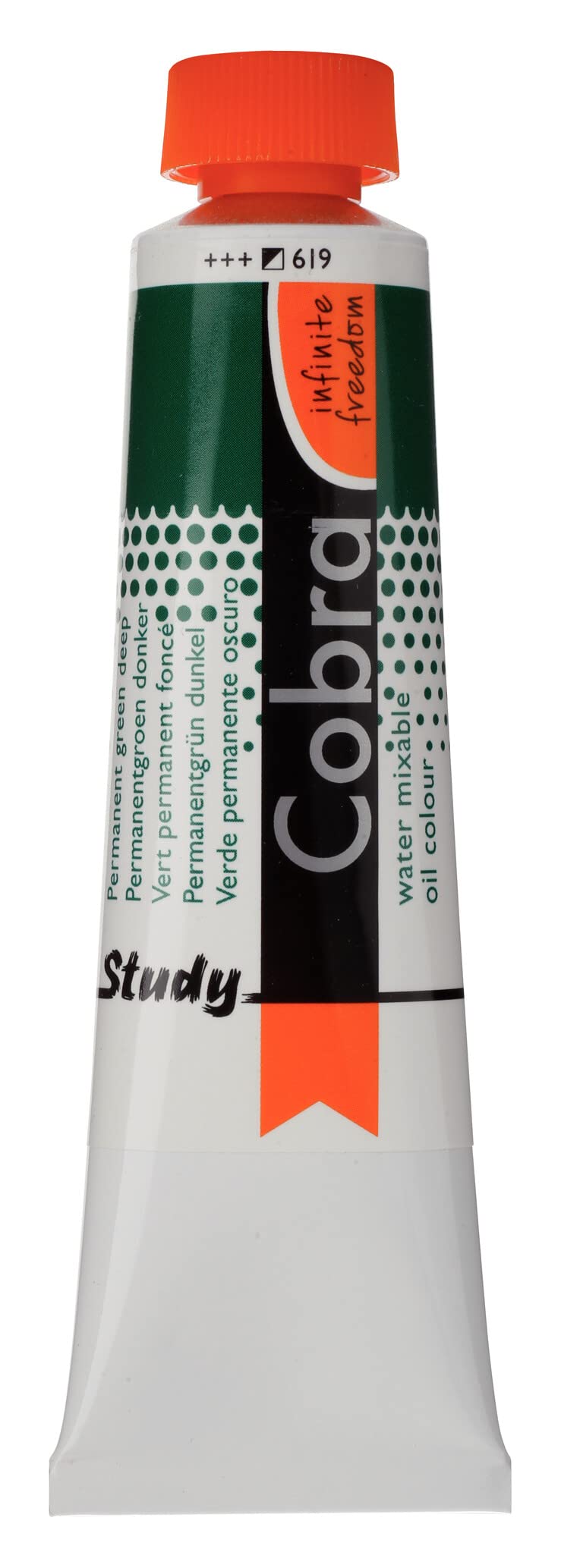 Cobra Verde Royal Talens Artists' Water Mixable Oil Color, 40Ml Tube, Permanent Green Deep (25056190)
