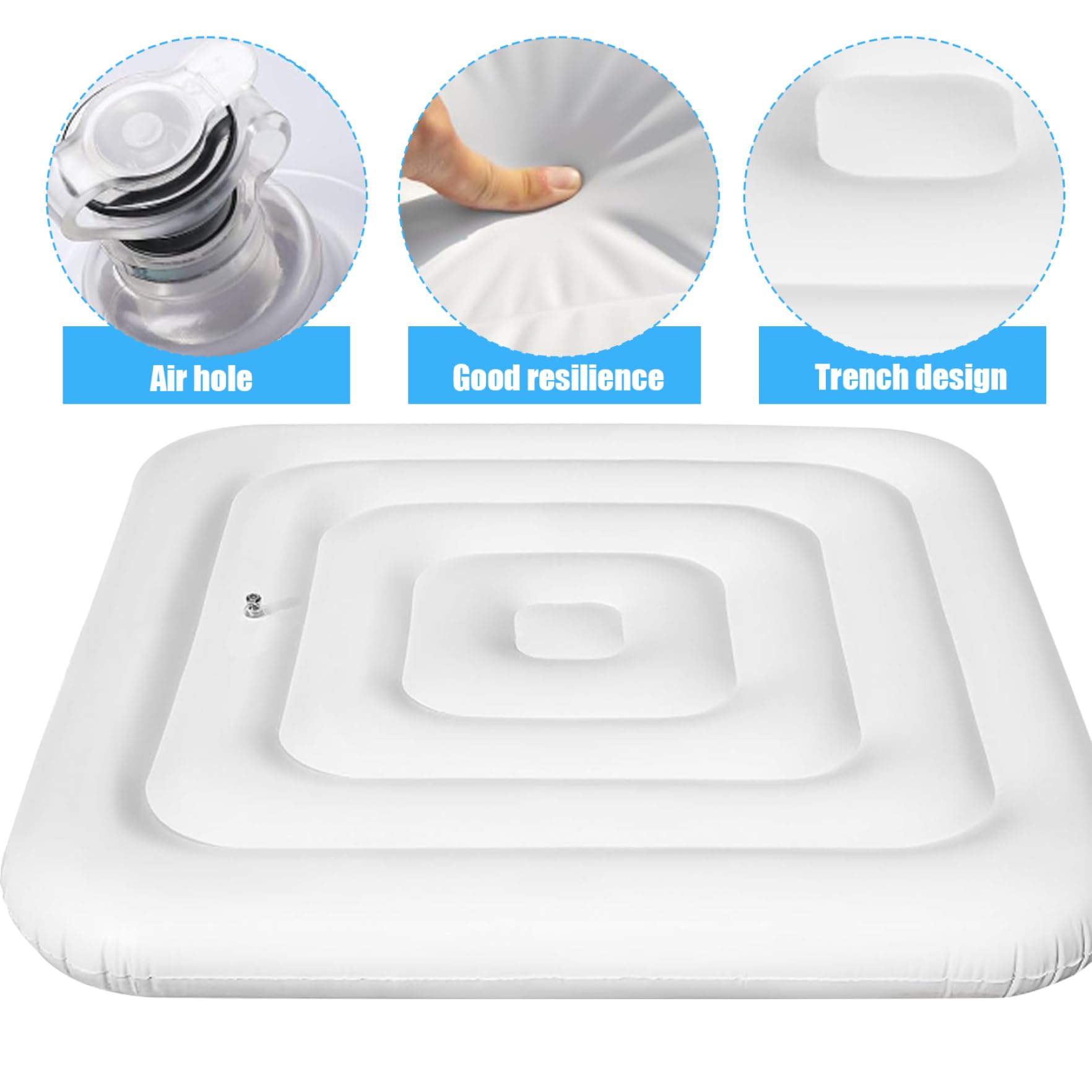 Copertura gonfiabile per vasca idromassaggio 57 in Copertura rotonda per vasca idromassaggio con valvola Coperture spa isolate antivento, antipioggia, a prova di neve, quadrate