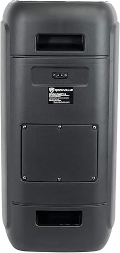 Miniatura 3 de Rockville Rock Party 8 - Altavoz Bluetooth dual de 8 pulgadas y 500 W, luces LED, 2 entradas de micrófono, Mega Bass, emparejamiento TWS, para
