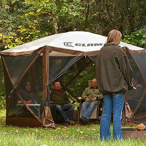 Clam CLAM-ES-9879 Quick-Set Escape 11.5 X 11.5 Ft Portable Pop-Up Outdoor Camping Screen Tent 6-Sided Canopy Shelter W/ Netting thumb #7
