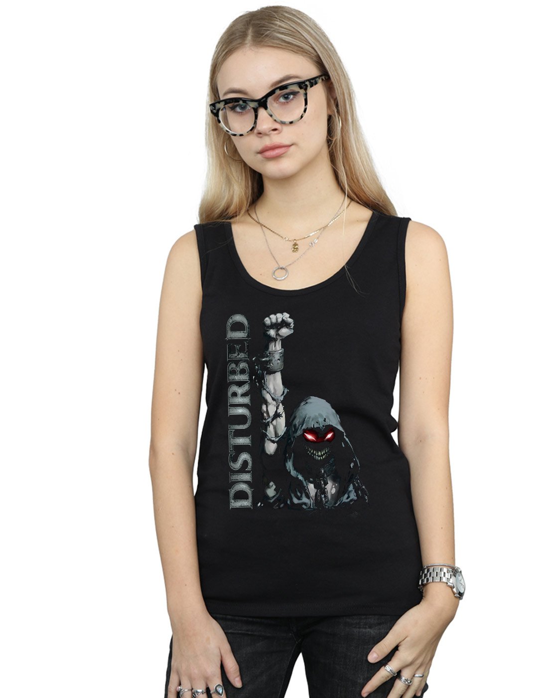 Absolute Cult Women's Black Disturbed Up Yer Military Vest X-Large
