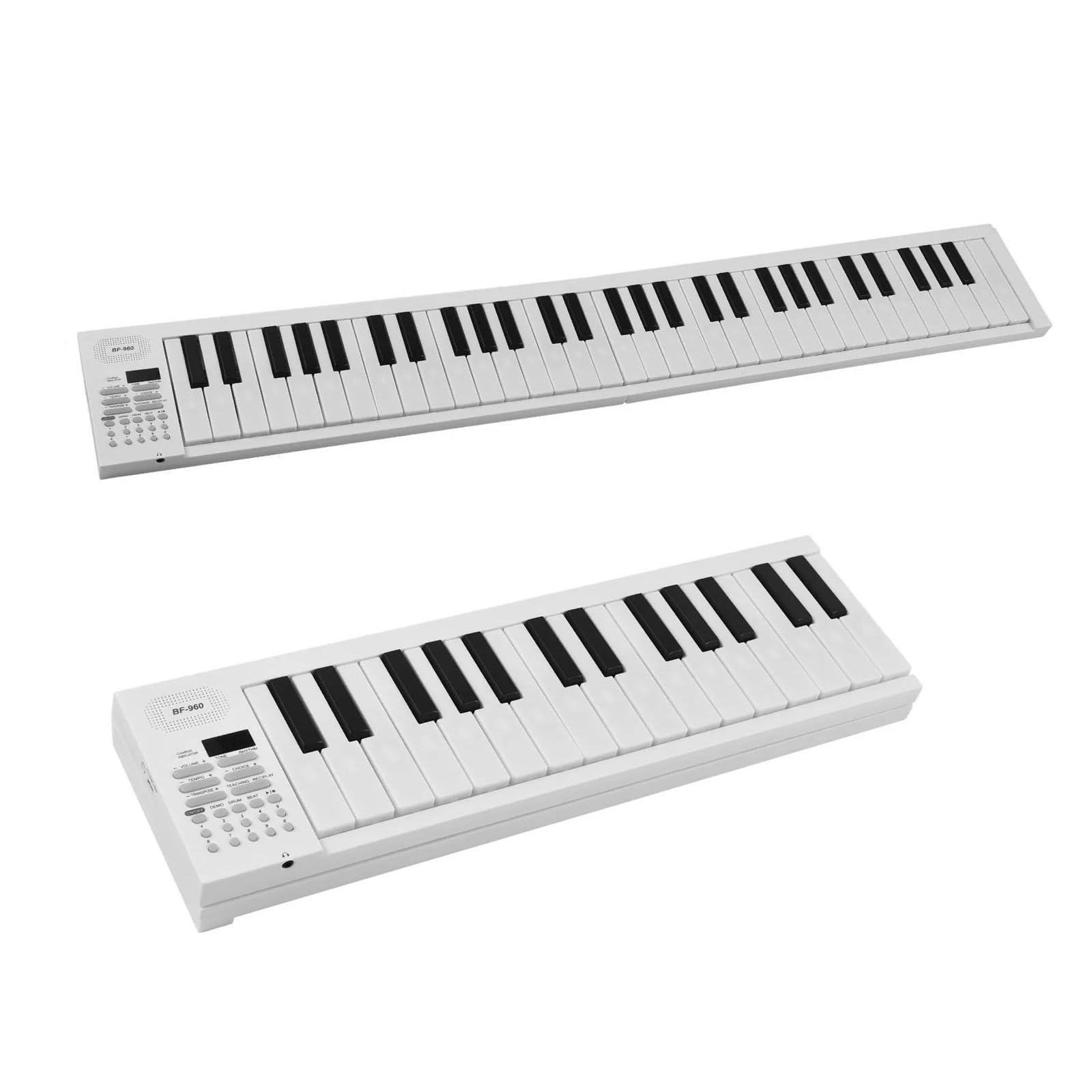 Pianino Elektroniczne Elektroniczne Pianino Dla Dorosłych Składane Wielofunkcyjne 61 Klawiszy Z Wyświetlaczem LED Przenośne