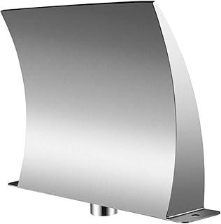 Fonte de piscina de aço inoxidável 7,9 x 4,5 polegadas, fonte de cascata de piscina de aço inoxidável 304, fontes de piscina para piscinas enterradas, cachoeiras de jardim ao ar livre Fontes de água