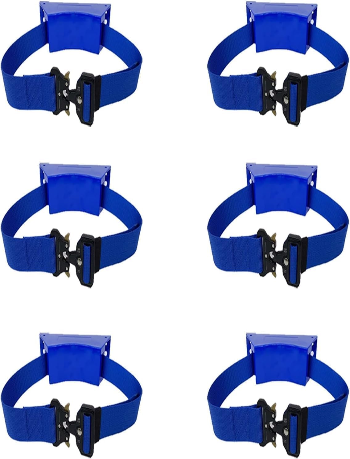 Oxygen Cylinder Wall Mount Bracket - Steel Storage Rack with Adjustable Strap(Blue,4pack)