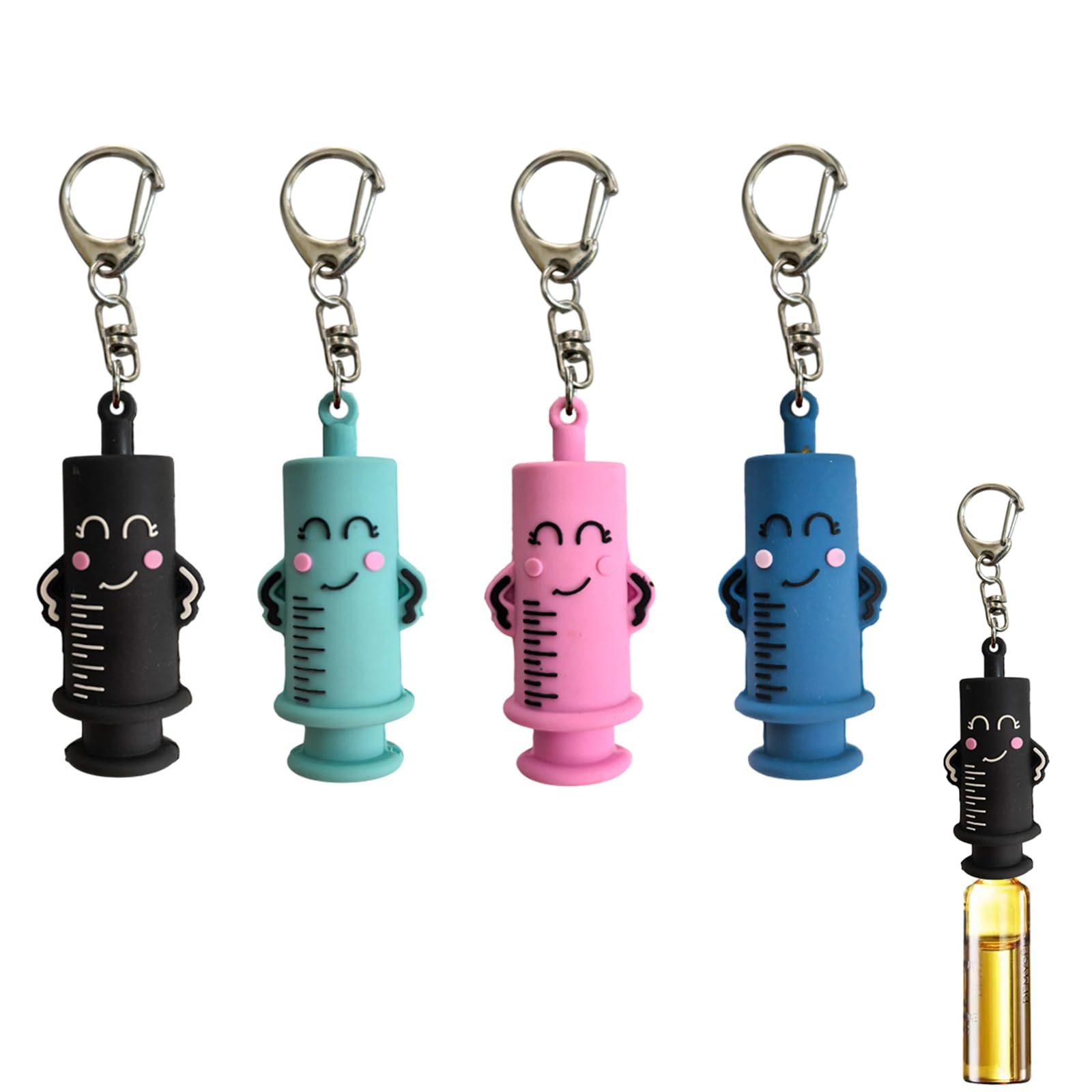 Qwyeiq 4Pcs Ampoule Bottle Opener Keychain, Multi-Function Rubber Ampoule Bottle Opener, Nurse Appreciation Gifts, Vial Breaker Tool For Careful Nurses & Doctor