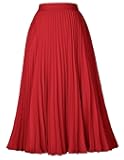 Women's High Waist Pleated A-Line Swing Skirt KK659