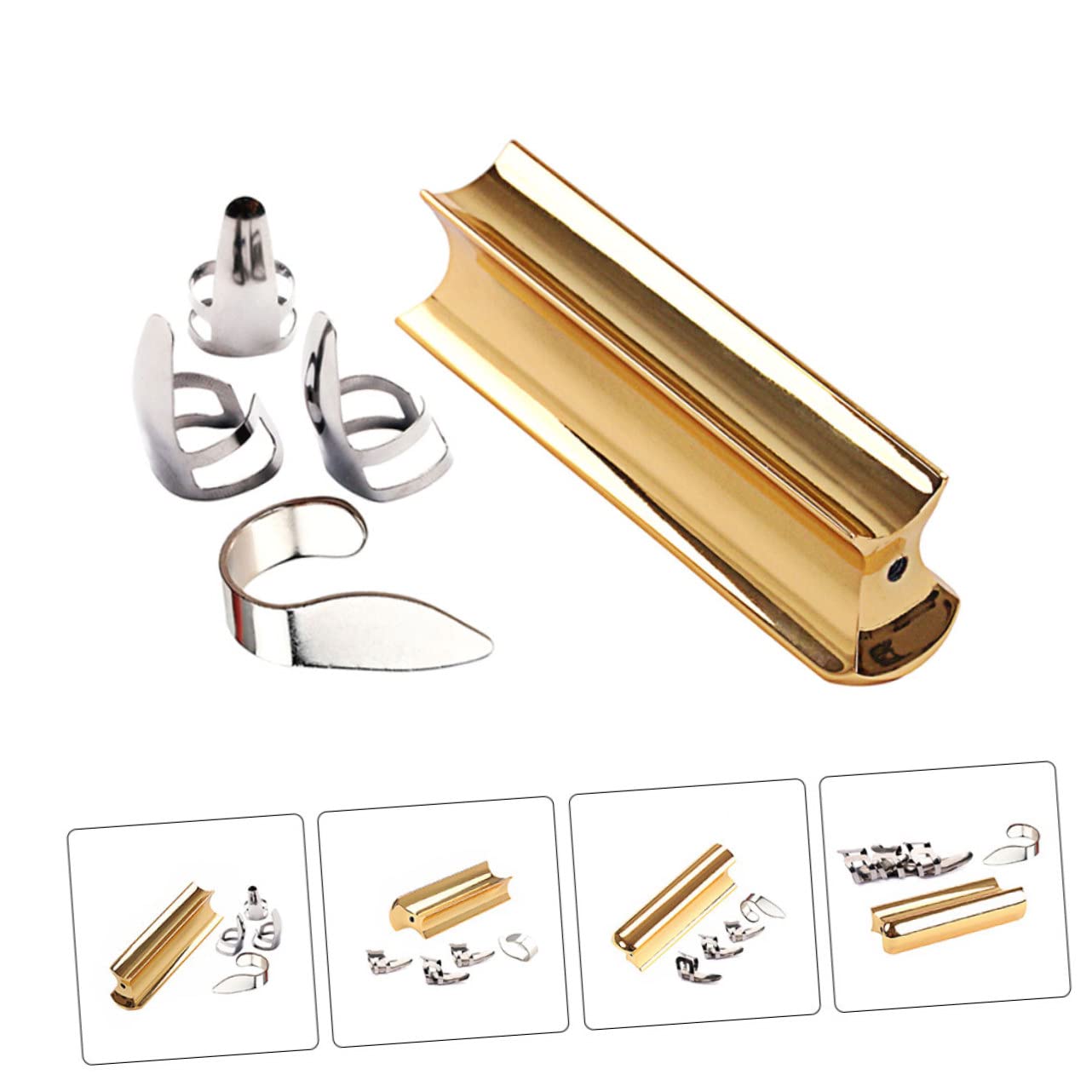 Toyvian 2 zestawy akcesoriów gitarowych do gitary gitarowej slide gitar pick guitar akcesoria do gitary, suwaka gitarowego, dźwignia przesuwna, do gitary elektrycznej, hawajskiej suwaka, głośnik,