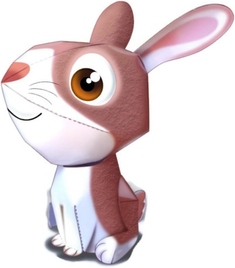 Rabbit Chic Animal Paper Craft Mini Model Easy Fun