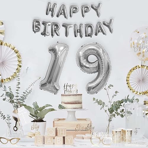 Miniatura 4 de Globo de número, globos de números de 40 pulgadas, globos plateados del número 1, globo gigante, globo de números de feliz cumpleaños, números