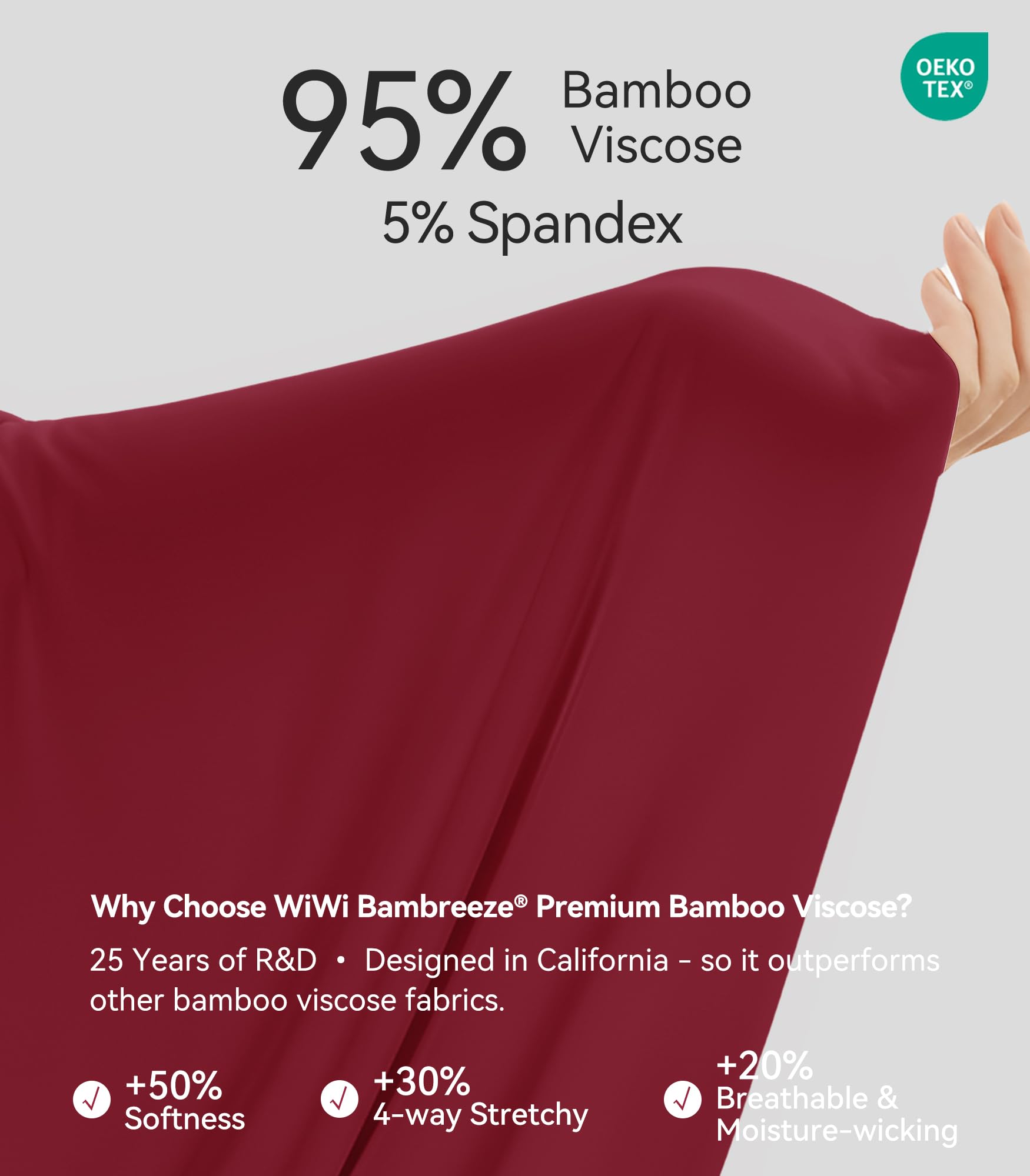 WiWi Biancheria intima morbida da donna termica, set pigiama super caldo strato base top pantaloni pigiama viscosa di bambù S-3X