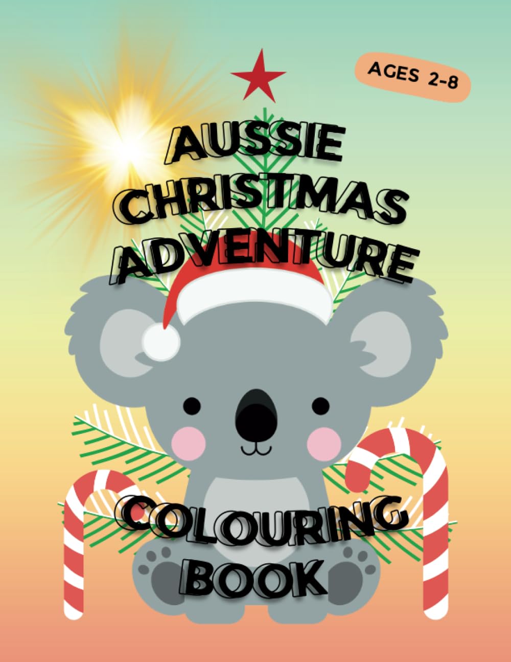 Aussie Christmas Adventure: Colouring Book of Australian Animals: Explore the Festive World of Australian Wildlife with Santa-Hatted Koalas, Kangaroos, and More!