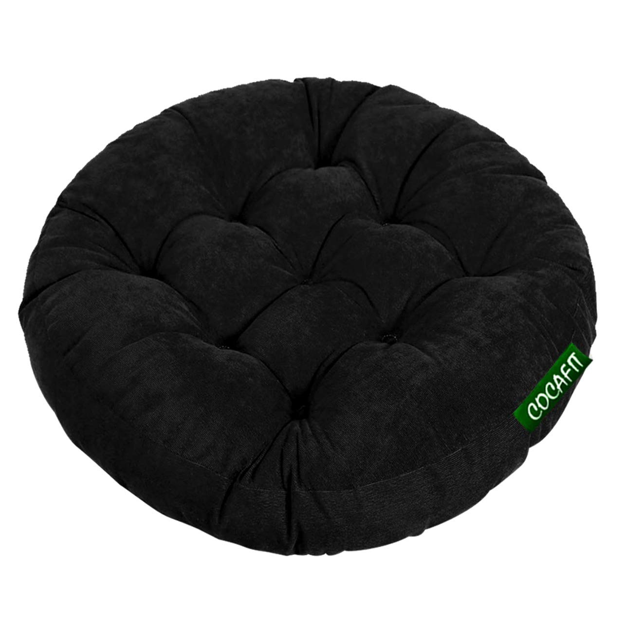 Amazon Next GO Yoga Floor Cushion Soft Gadi for Meditation Mat Plush Pillow Full Big Size (L 68 X W 68 X H 10 cm) Black-image-29