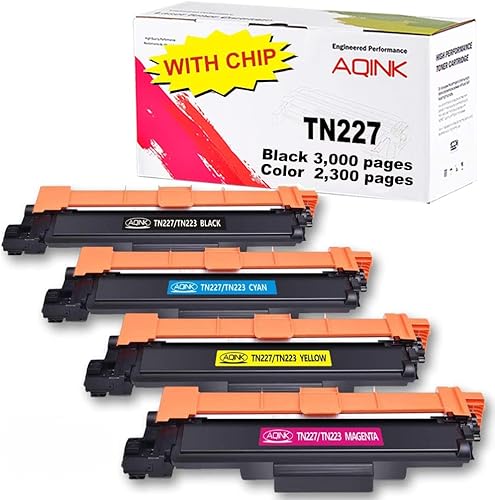 (con cartucho de tóner compatible con CHIP de repuesto para Brother TN-227 TN227 TN223 para uso en Brother MFC-L3750CDW HL-L3290CDW HL-L3210CW