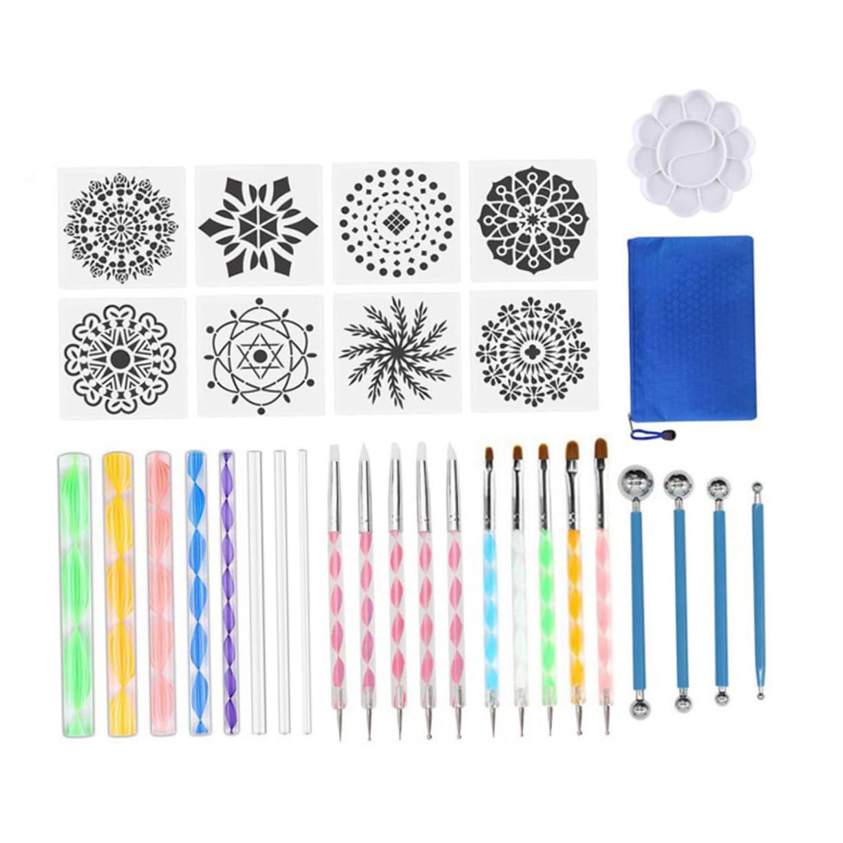 Operitacx Kit Outils pour Mandala Outils De Pointillage Peinture Dessin Argile Pinceau Céramique Kit De Création
