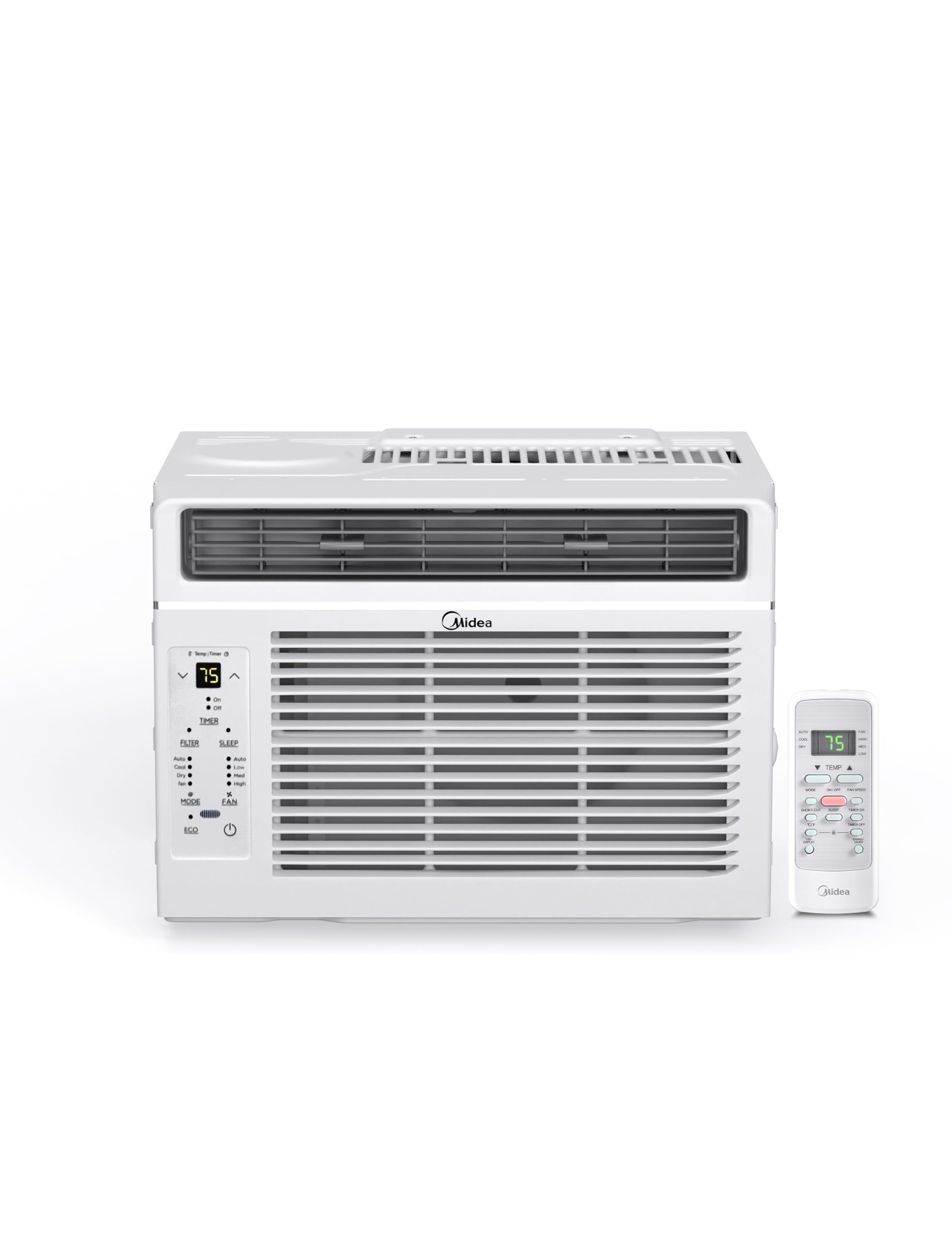 Midea 6,000 BTU Window Air Conditioner, 3-in-1 Cool/Fan/Dehumidifier Window AC Unit, Easycool Air Conditioner with Remote Control, Cools up to 250 Sq. Ft., Fits bedroom, study, office