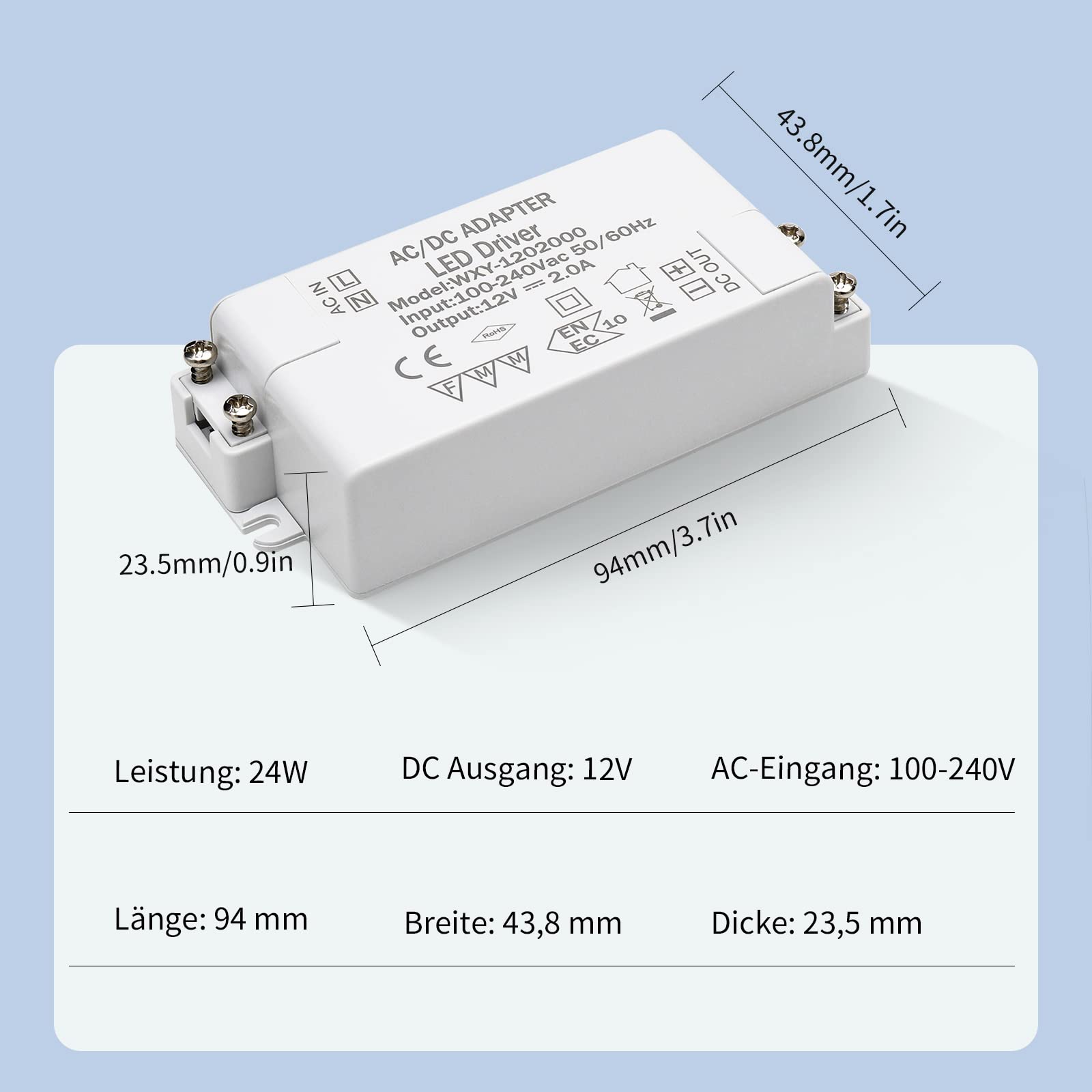 URing Trasformatore LED 12V 18W - Alimentatore Senza Sfarfallio Per Luci G4 MR16 GU5.3 - Foto 6