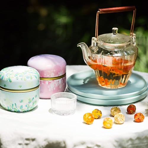 Miniatura 5 de Paquete de 16 mini bolas de té de flores 8 sabores diferentes 2 de cada una té de flores en caja de regalo para mujer belleza